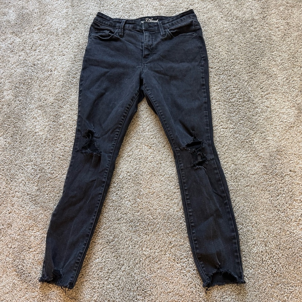 Faded Black Ripped Jeans